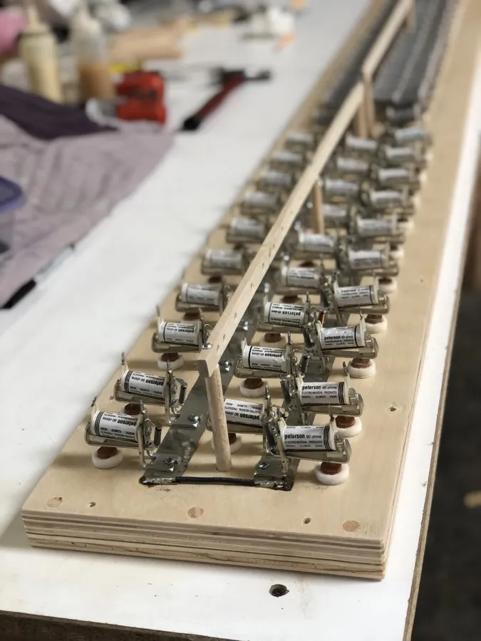 Pipe organ workshop and installation photo — O’Neal Pipe Organs