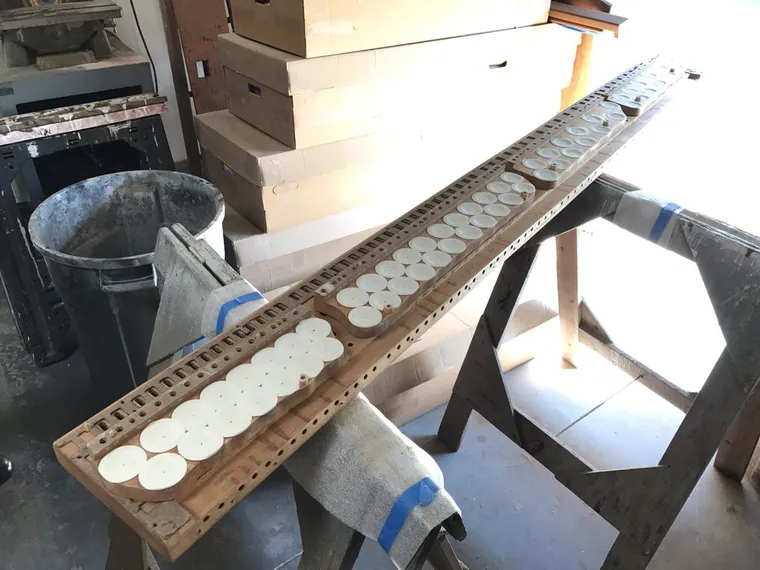 Pipe organ workshop and installation photo — O’Neal Pipe Organs