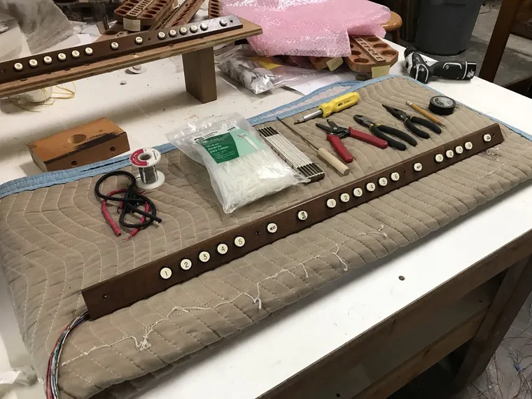 Pipe organ workshop and installation photo — O’Neal Pipe Organs